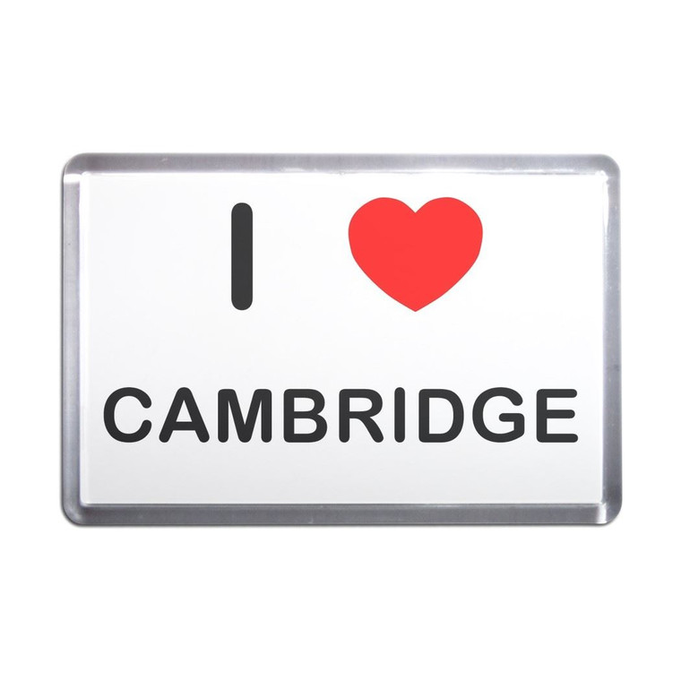 I Love Cambridge - Plastic Fridge Magnet