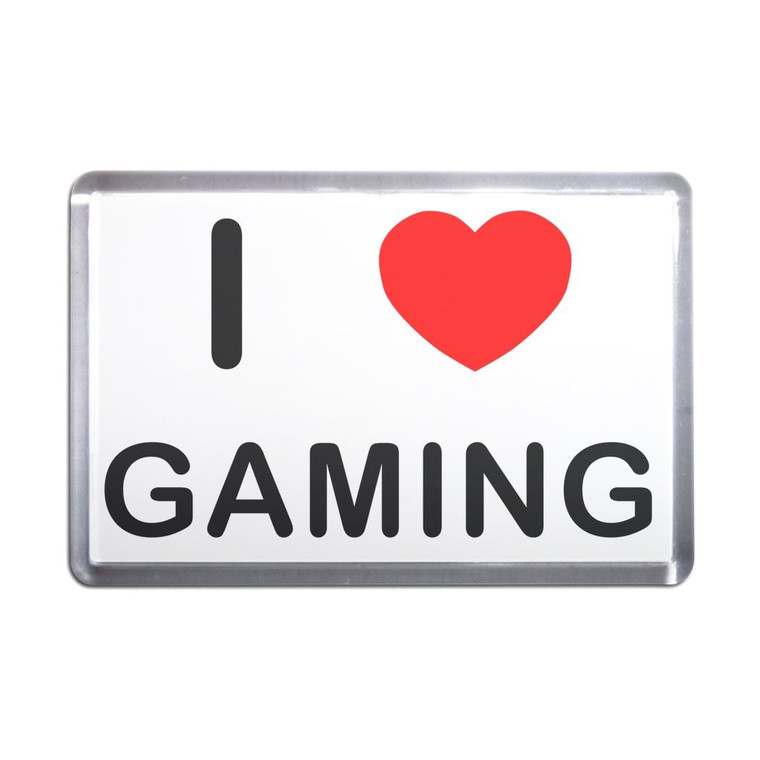I love Gaming - Plastic Fridge Magnet