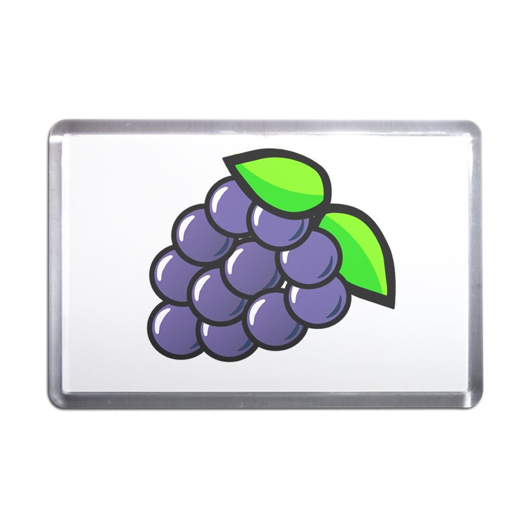 Fruit Machine Grapes - Plastic Fridge Magnet