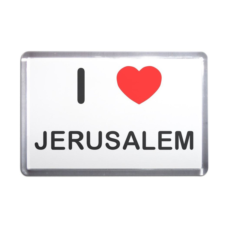 I Love Jerusalem - Plastic Fridge Magnet