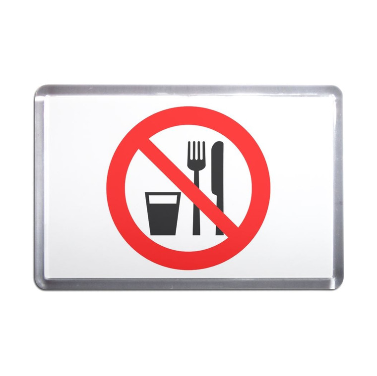 No Food or Drink - Plastic Fridge Magnet