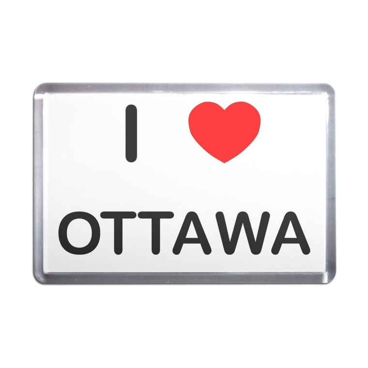 I Love Ottawa - Plastic Fridge Magnet