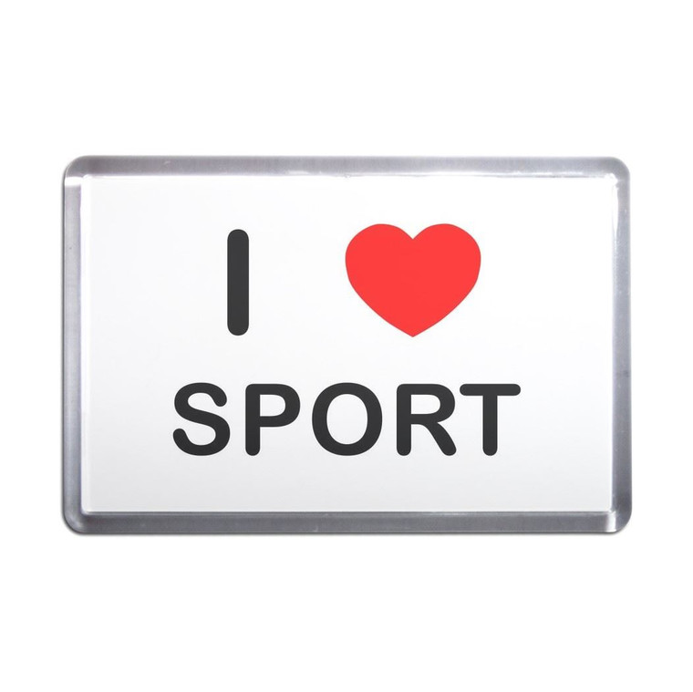 I Love Sport - Plastic Fridge Magnet