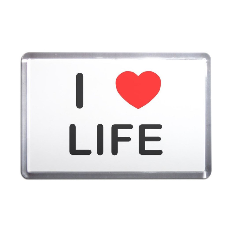 I Love Life - Plastic Fridge Magnet