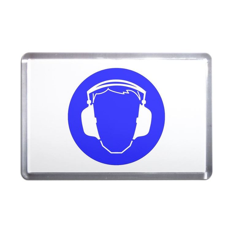 Ear Protection - Plastic Fridge Magnet