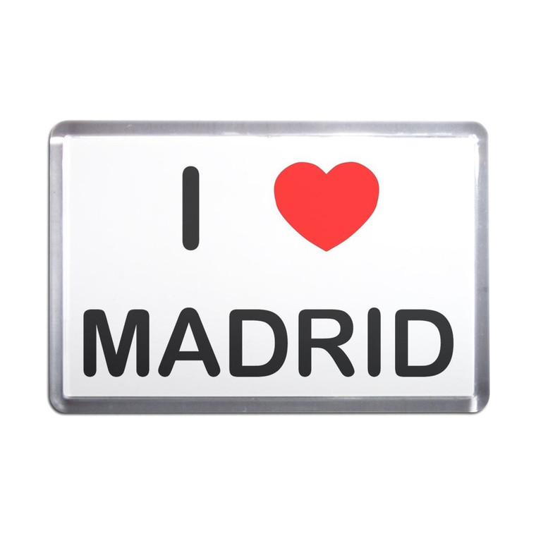I Love Madrid - Plastic Fridge Magnet