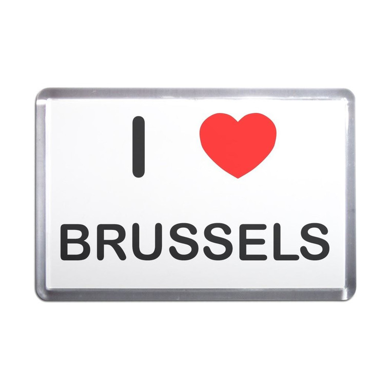 I Love Brussels - Plastic Fridge Magnet