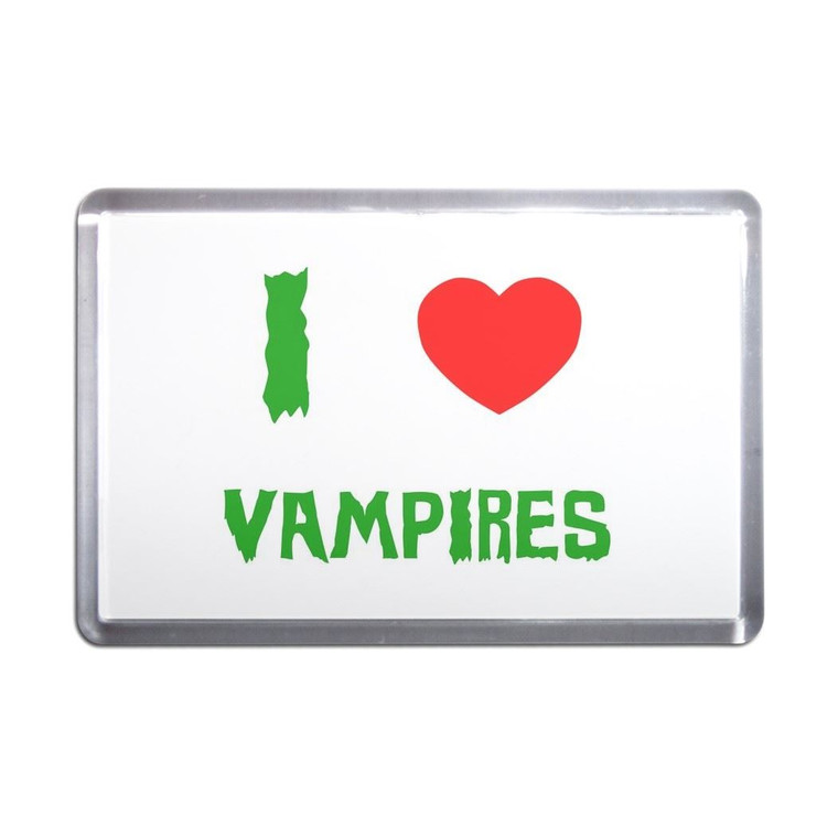 I Love Vampires - Plastic Fridge Magnet