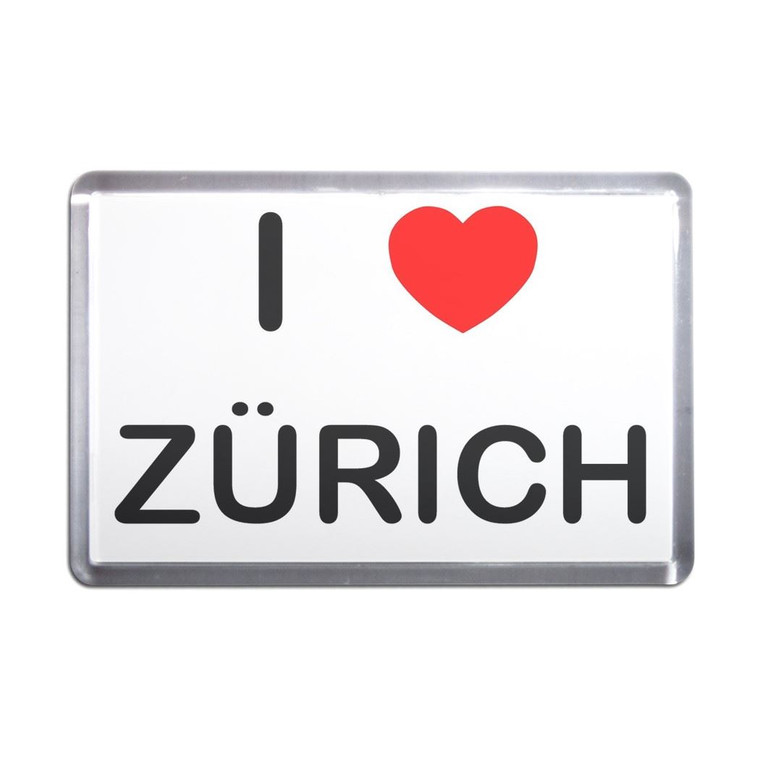 I Love Zurich - Plastic Fridge Magnet