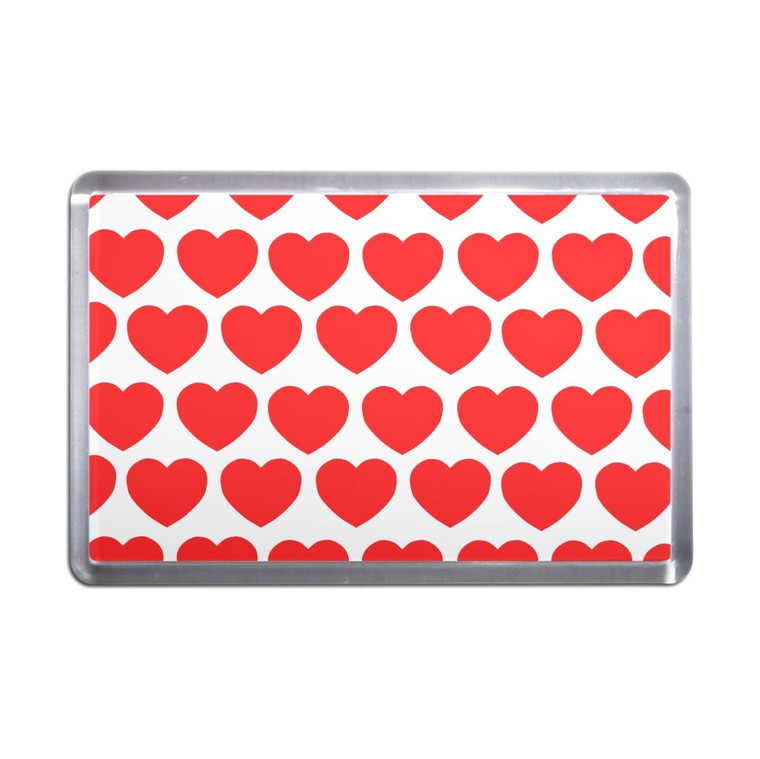 Heart Pattern - Plastic Fridge Magnet