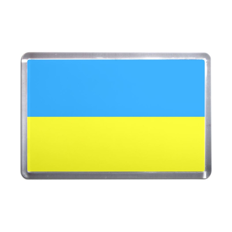 Ukraine Flag - Plastic Fridge Magnet