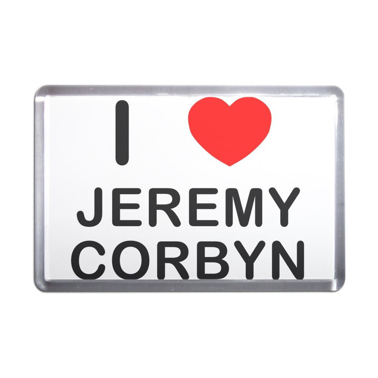 I love Jeremy Corbyn - Plastic Fridge Magnet