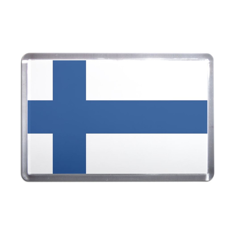 Finland Flag - Plastic Fridge Magnet