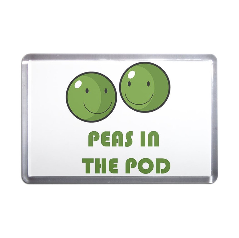 Peas in the Pod - Plastic Fridge Magnet