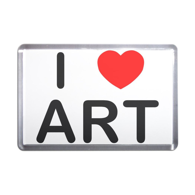 I love Art - Plastic Fridge Magnet
