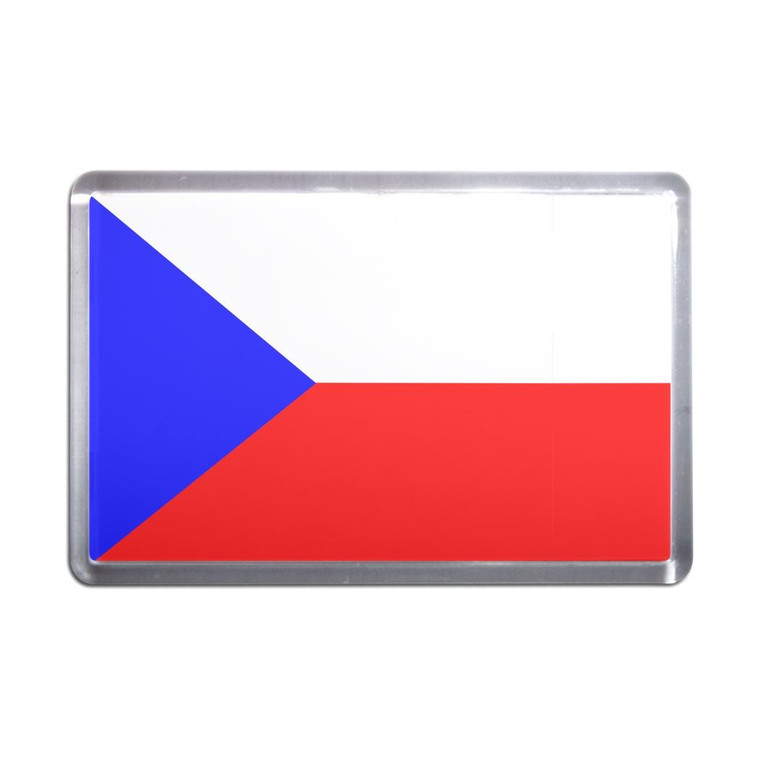 Czech Republic Flag - Plastic Fridge Magnet