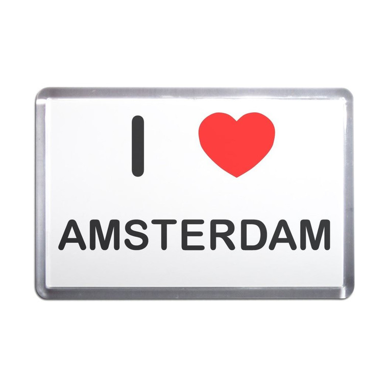 I Love Amsterdam - Plastic Fridge Magnet