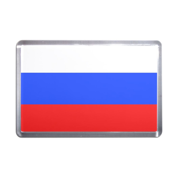 Russia Flag - Plastic Fridge Magnet