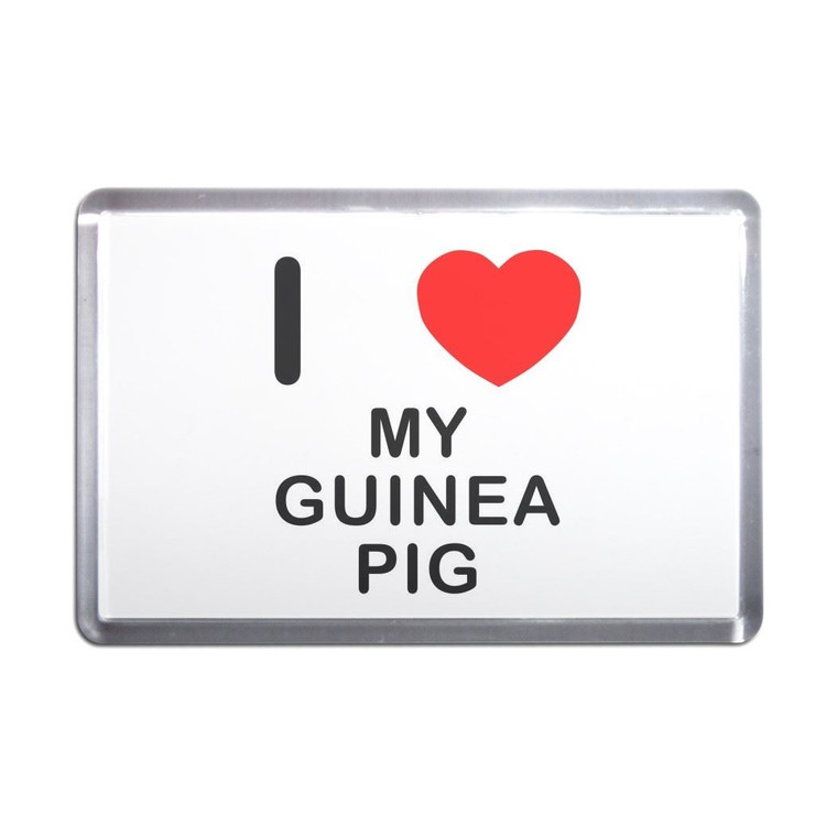 I Love My Guinea Pig - Plastic Fridge Magnet