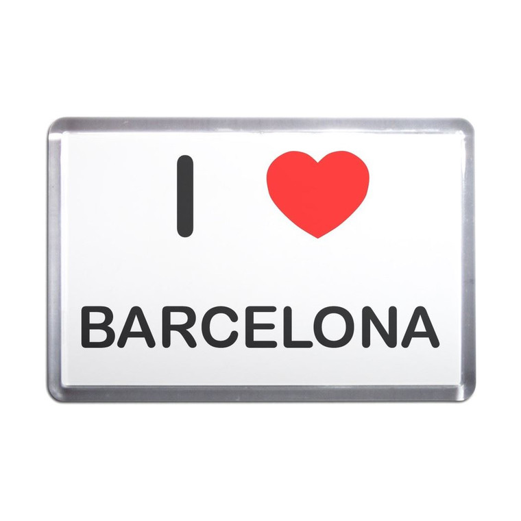 I Love Barcelona - Plastic Fridge Magnet