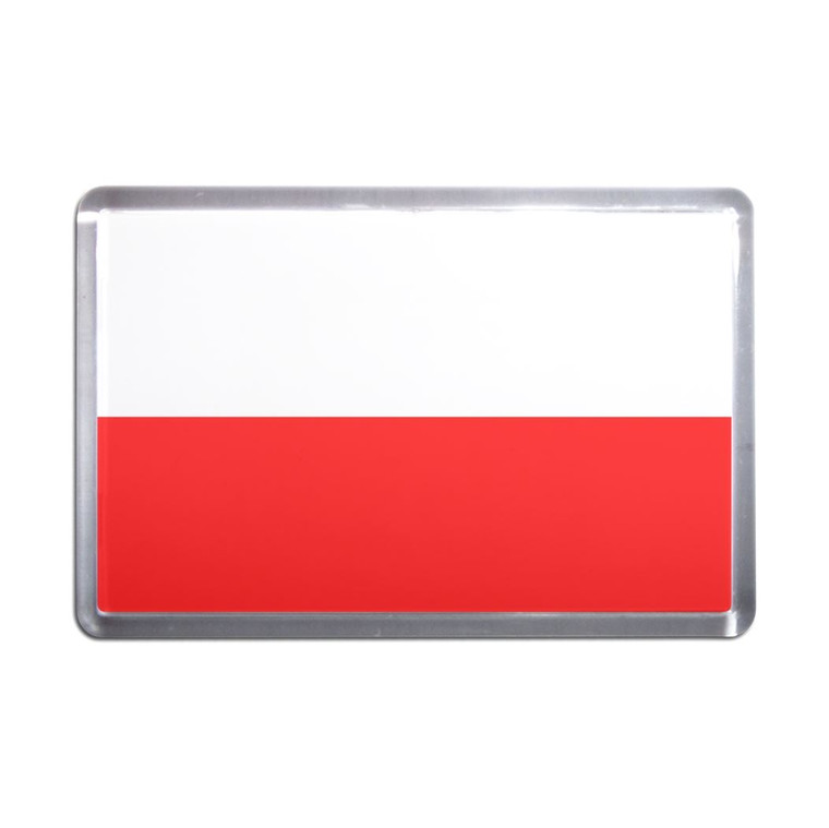 Poland Flag - Plastic Fridge Magnet