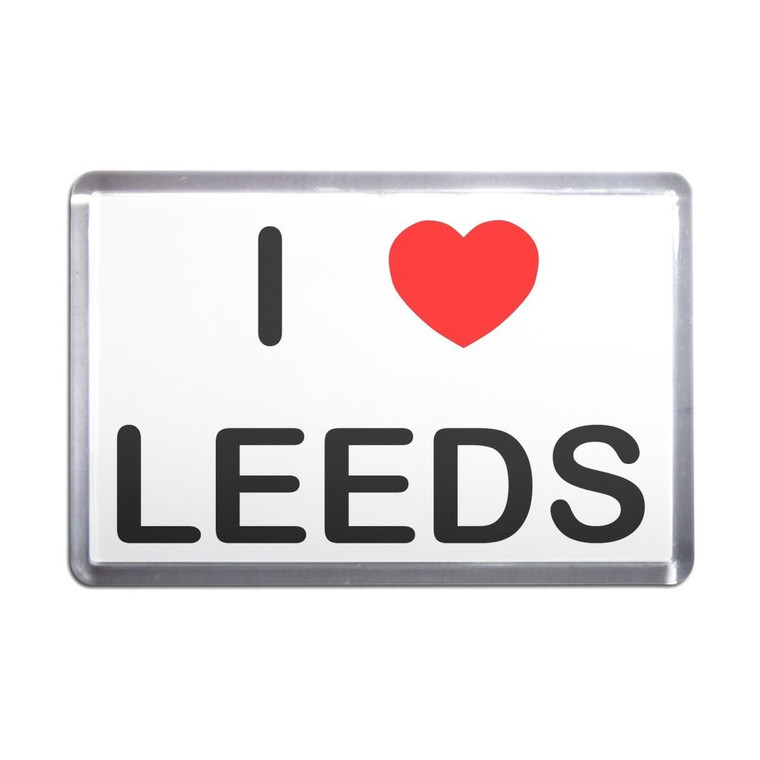 I Love Leeds - Plastic Fridge Magnet