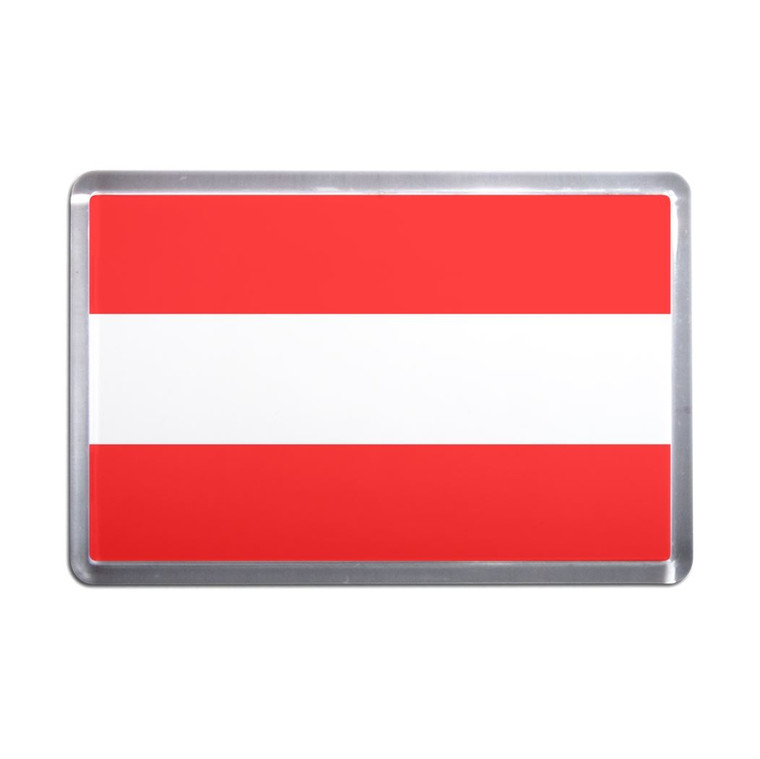 Austria Flag - Plastic Fridge Magnet