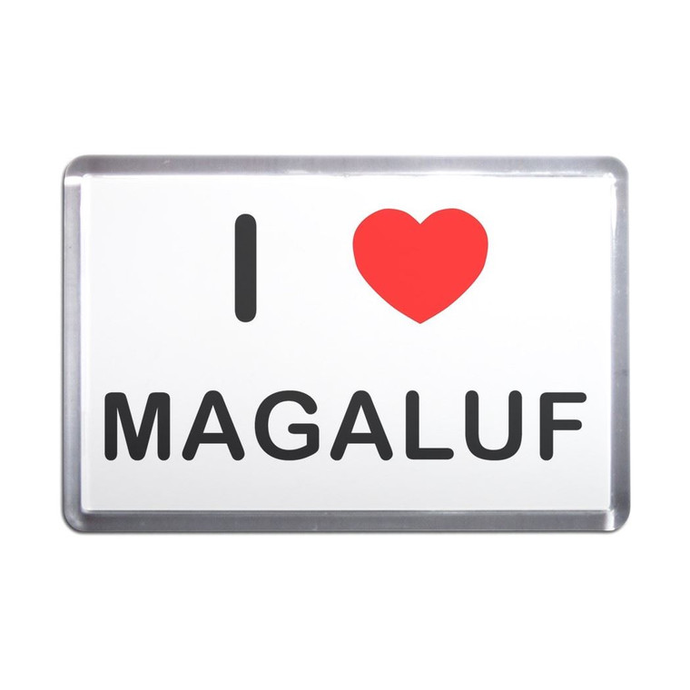 I Love Magaluf - Plastic Fridge Magnet