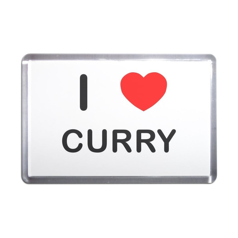 I Love Curry - Plastic Fridge Magnet