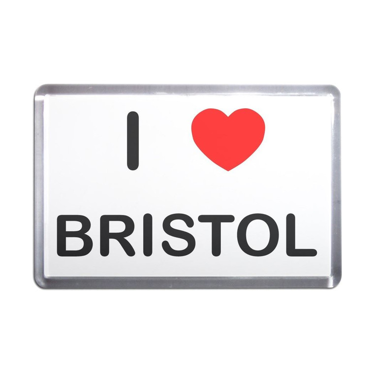 I Love Bristol - Plastic Fridge Magnet