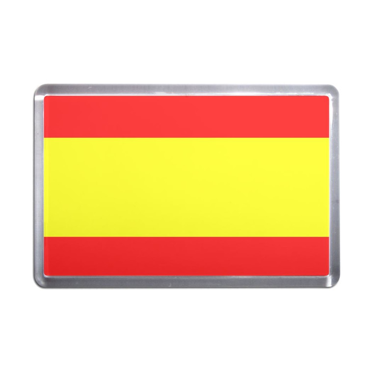 Spain Flag - Plastic Fridge Magnet