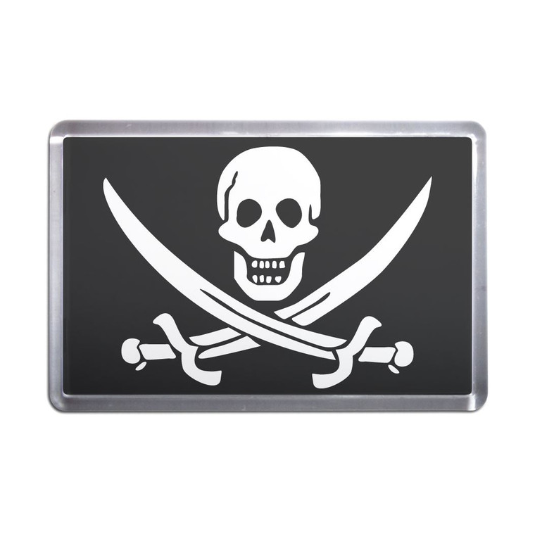 Jolly Roger - Plastic Fridge Magnet