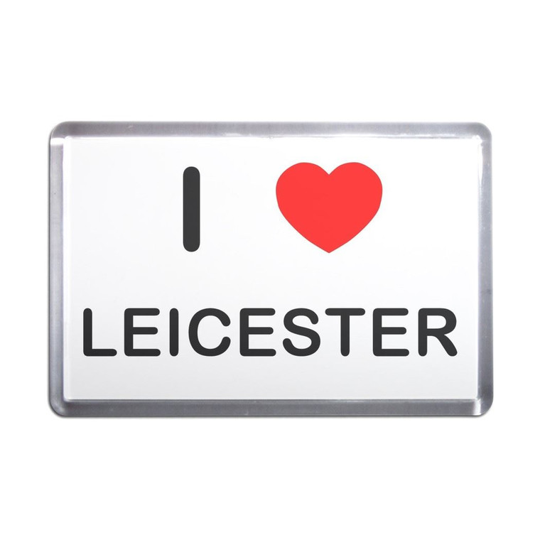 I Love Leicester - Plastic Fridge Magnet