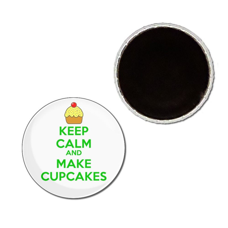 Keep Calm and Make Cupcakes - Button Badge Fridge Magnet