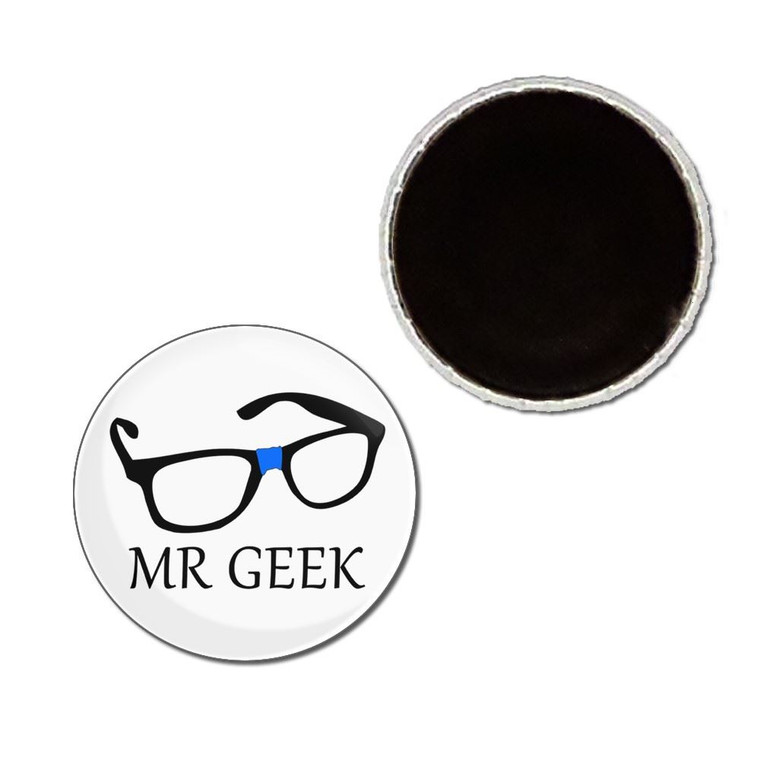 Mr Geek - Button Badge Fridge Magnet
