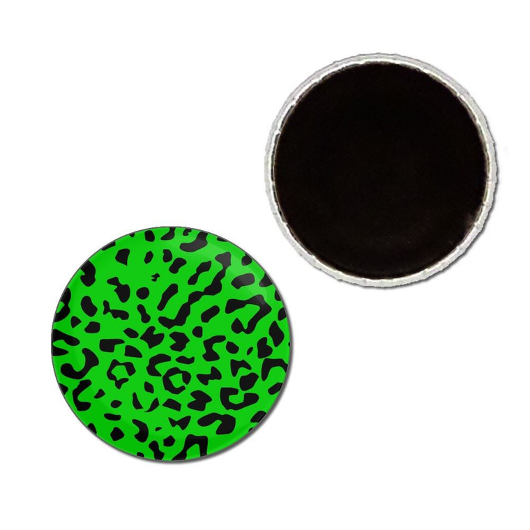 Green Leopard Print - Button Badge Fridge Magnet