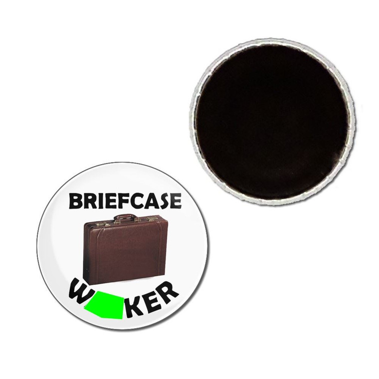 Briefcase Wanker - Button Badge Fridge Magnet