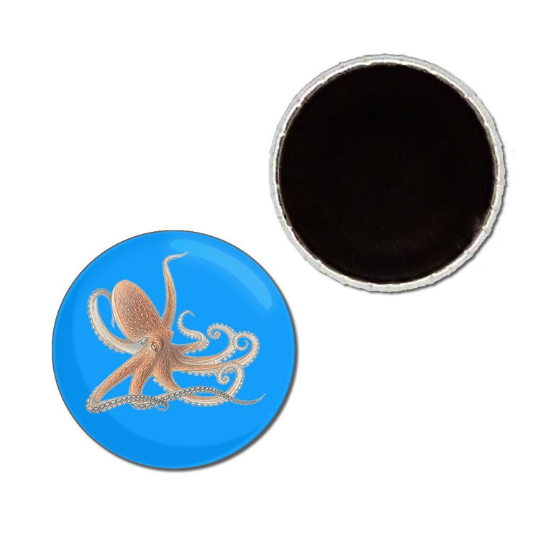 Octopus - Button Badge Fridge Magnet