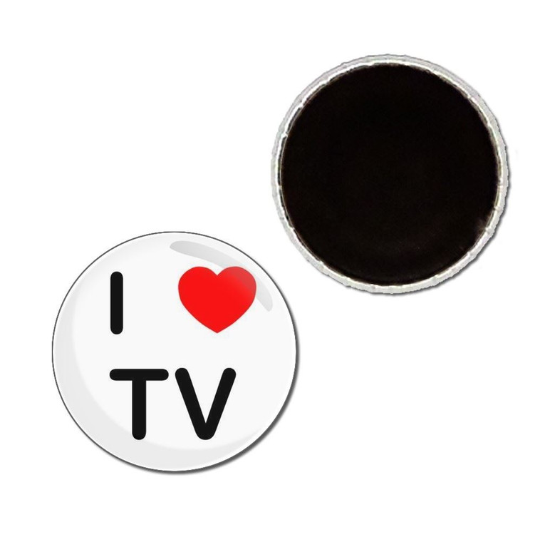I Love TV - Button Badge Fridge Magnet