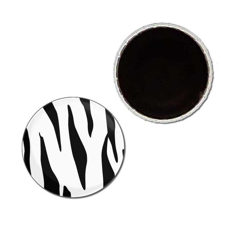 Zebra Print - Button Badge Fridge Magnet
