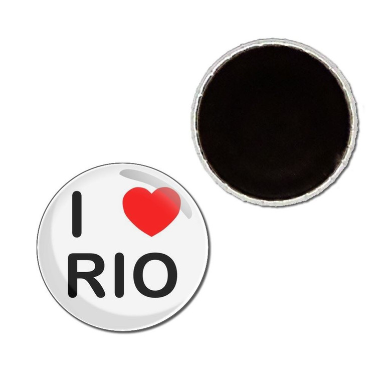 I Love Rio - Button Badge Fridge Magnet