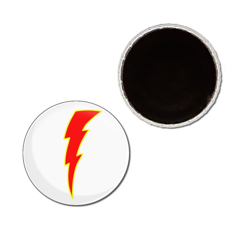 Lightning Bolt Red - Button Badge Fridge Magnet