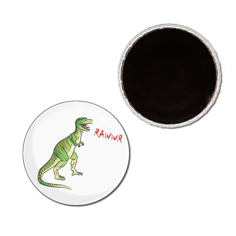 Dinosaur Rawwr! - Button Badge Fridge Magnet