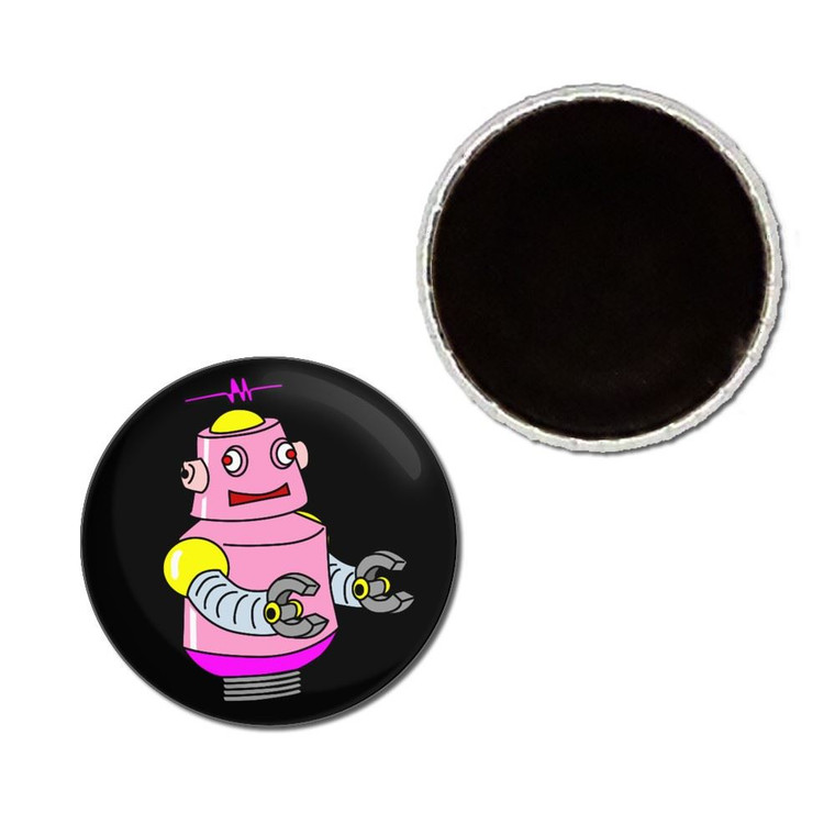 Black Girl Robot - Button Badge Fridge Magnet