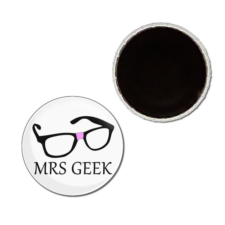 Mrs Geek - Button Badge Fridge Magnet