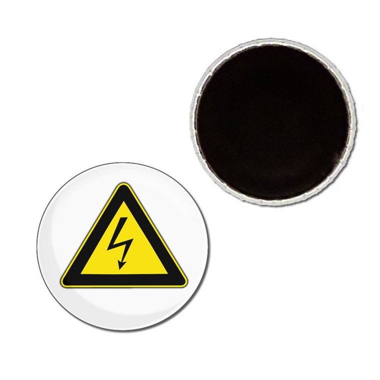 High Voltage - Button Badge Fridge Magnet
