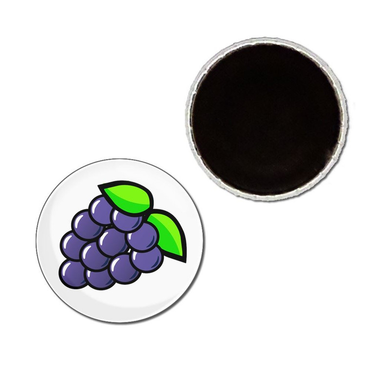 Fruit Machine Grapes - Button Badge Fridge Magnet