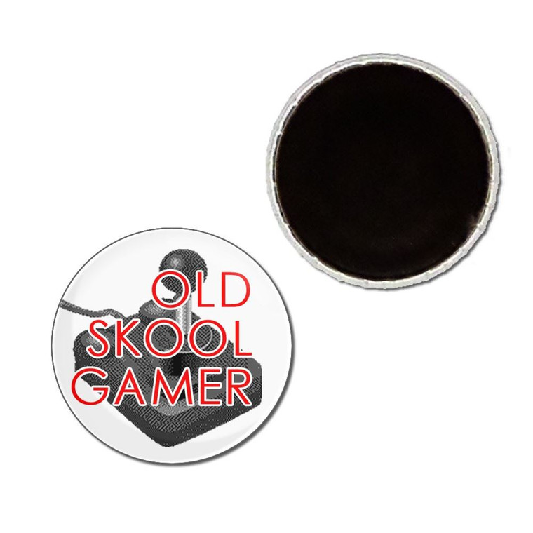 Old Skool Gamer - Button Badge Fridge Magnet