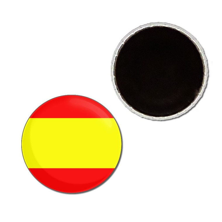 Spain Flag - Button Badge Fridge Magnet