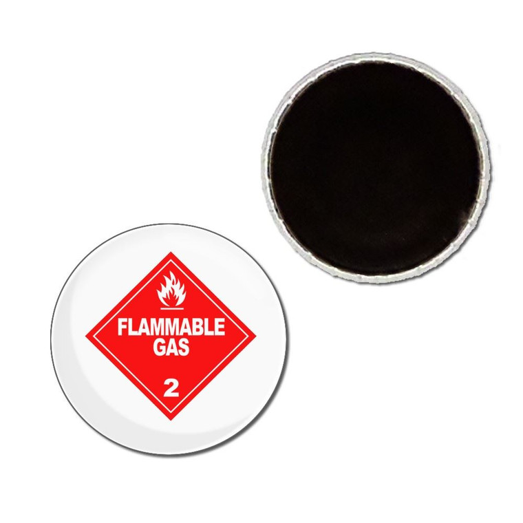 Flammable Gas - Button Badge Fridge Magnet
